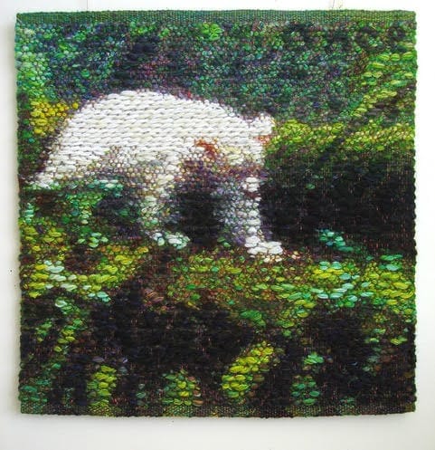 Front side of Spirit Bear study by Helena Hernmarck