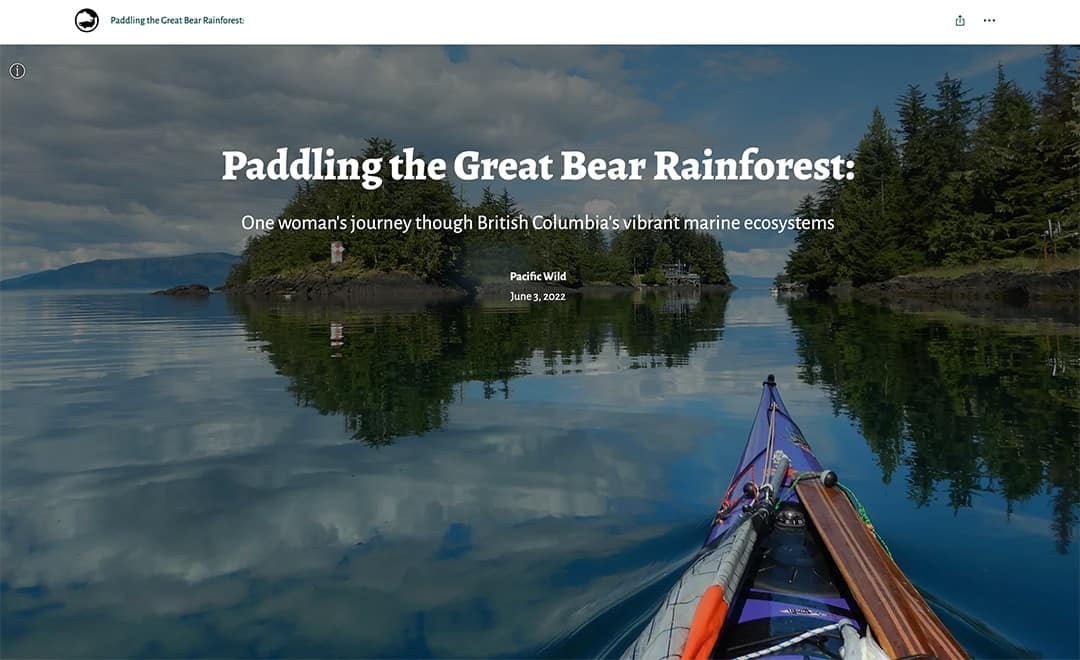 Paddling the Great Bear Rainforest with Susan Conrad Story Map image