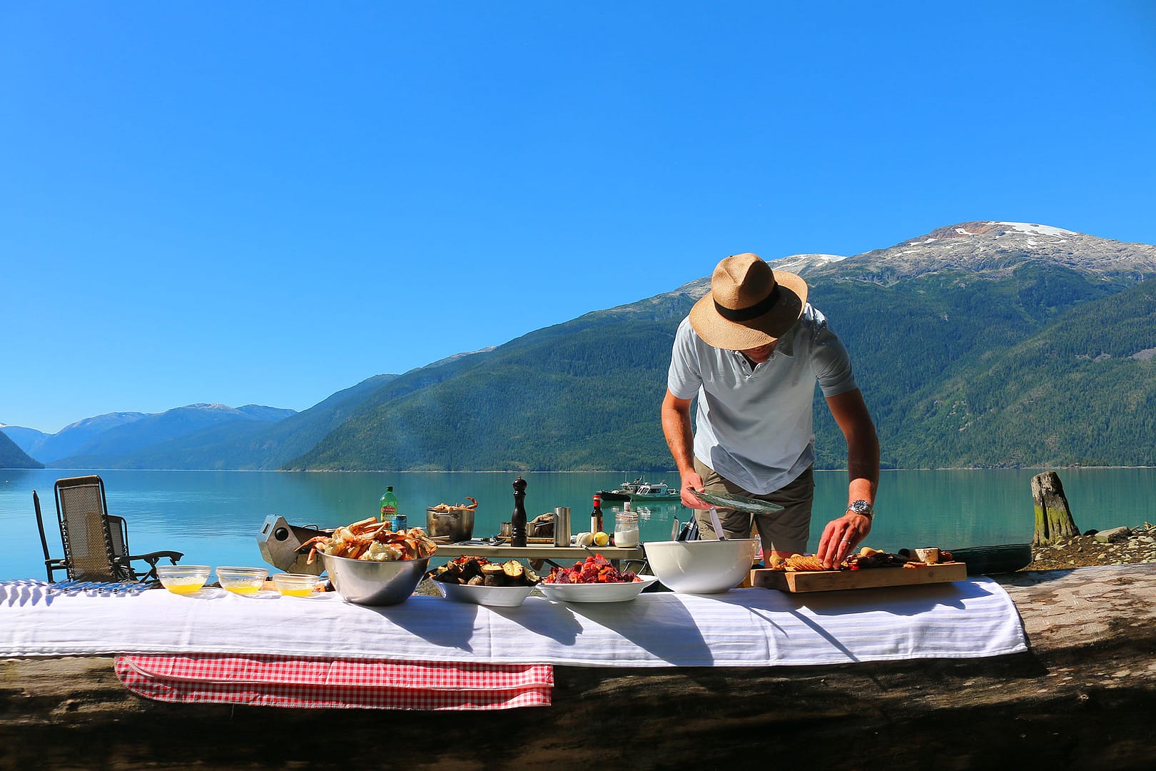 beach picnic yellowfin