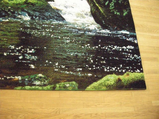 Water detail of Spirit Bear tapestry